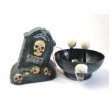 Halloween Tombstone & Motion Candy Bowl Set