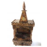 Wooden Temple With Om Symbol & Drawer
