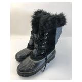 Khombu Womenï¿½s Black Winter Boots Size 8
