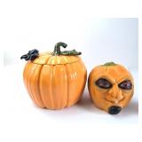 Pumpkin Cookie Jar & Witch Foam Head