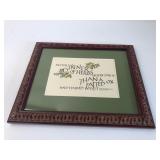 Framed S. Nolin Artwork With Bible Verse