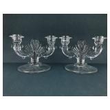 Indiana Glass Double Candle Holders
