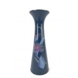 8ï¿½ Floral Ceramic Vase With Gold Rim