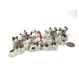 Japanese Ceramic Miniature Cat Figurines