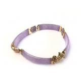 Lavender Jade & 14K Gold Bracelet