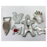 Aluminum Cookie Cutters & Grater Set