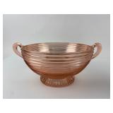 Anchor Hocking Manhattan Pink Depression Glass Bow