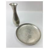 Royal Daalderop Vase & Farberware Tray