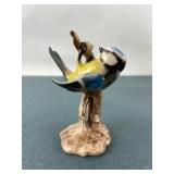 Vintage Global Porcelain Blue Titmouse Figurine