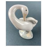 Lladro Porcelain Preening Duck Figurine
