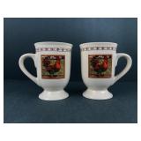 B.I. Inc. Rooster Design Coffee Mugs