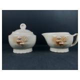 Porcelain Sugar Bowl & Creamer Set