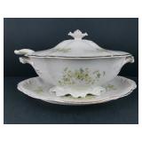 Wm Grindley England Tureen With Plate & Ladle