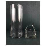 Glass Cylinder Vase & Basket