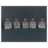 5 Made In Japan Glass Salt & Pepper Shakers