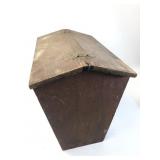 Wood Storage Box With Hinged Lid