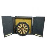 Nodor Bristle Dart Board With Wood Cabinet