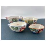 Pier 1 Hand-Painted Stoneware Measuring Cups
