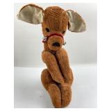Vintage Plush Deer With Red Harness & Bells