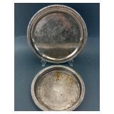 Silver-Plated 12ï¿½ï¿½ & 10ï¿½ï¿½ Platters With Lip