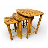 3 Bamboo Nesting Tables
