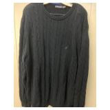 Nautica Dark Navy Cable Knit Sweater XL