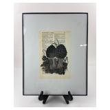 Black & White Mushroom Print On Dictionary