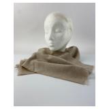 10ï¿½24ï¿½ï¿½ 100% Cashmere Tan Scarf Made In France