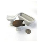 Miniature Porcelain Bathroom Set