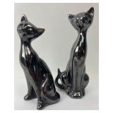 Mcm Ceramic Black Cat Sculptures