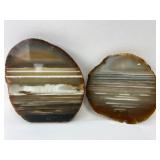 Polished Agate Slices 5ï¿½ï¿½ & 4ï¿½ï¿½