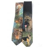 Ralph Marlin Wolf & German Shepherd Ties