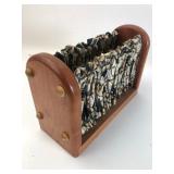 Wood & Fabric Napkin Holder
