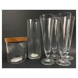 Threshold Glass Jar & 4 Champagne Flutes