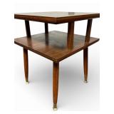 MCM Style Side Table With Two Tiers