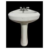 Glacier Bay Pedestal Sink With Faucet