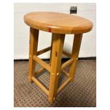Wooden Stool With 21 Inch Height