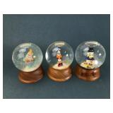Disney Limited Edition Snow Globes Set Of 3