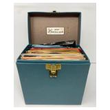 Platter-Pak 45 RPM Record Case & Records