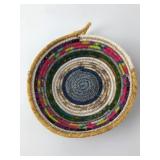 Handwoven Natural Fiber Coiled Basket Wall Art