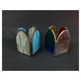 Leaded Stained Glass Votive Candle Holders