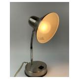 Brushed Metal Desk Lamp With Adjustable Neck