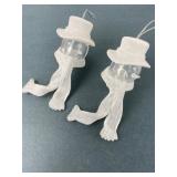 Glittery Snowman Ornaments