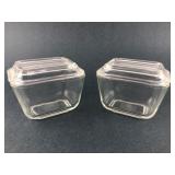 1950s Pyrex Clear Glass Refrigerator Dishes