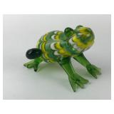 Fitz & Floyd Glass Menagerie Green & Yellow Frog