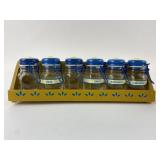 Herb Jars With Wooden Rack