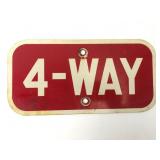 Metal 4-Way Street Sign 12ï¿½6ï¿½