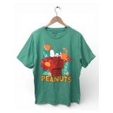 Peanuts Snoopy T-Shirt Large Green