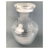 Clear Glass Vase With Ribbed Design