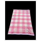 Vintage Pink & Cream Wool Blanket 60ï¿½80